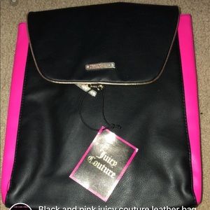 Juicy couture pink& black backpack/ bag New WT